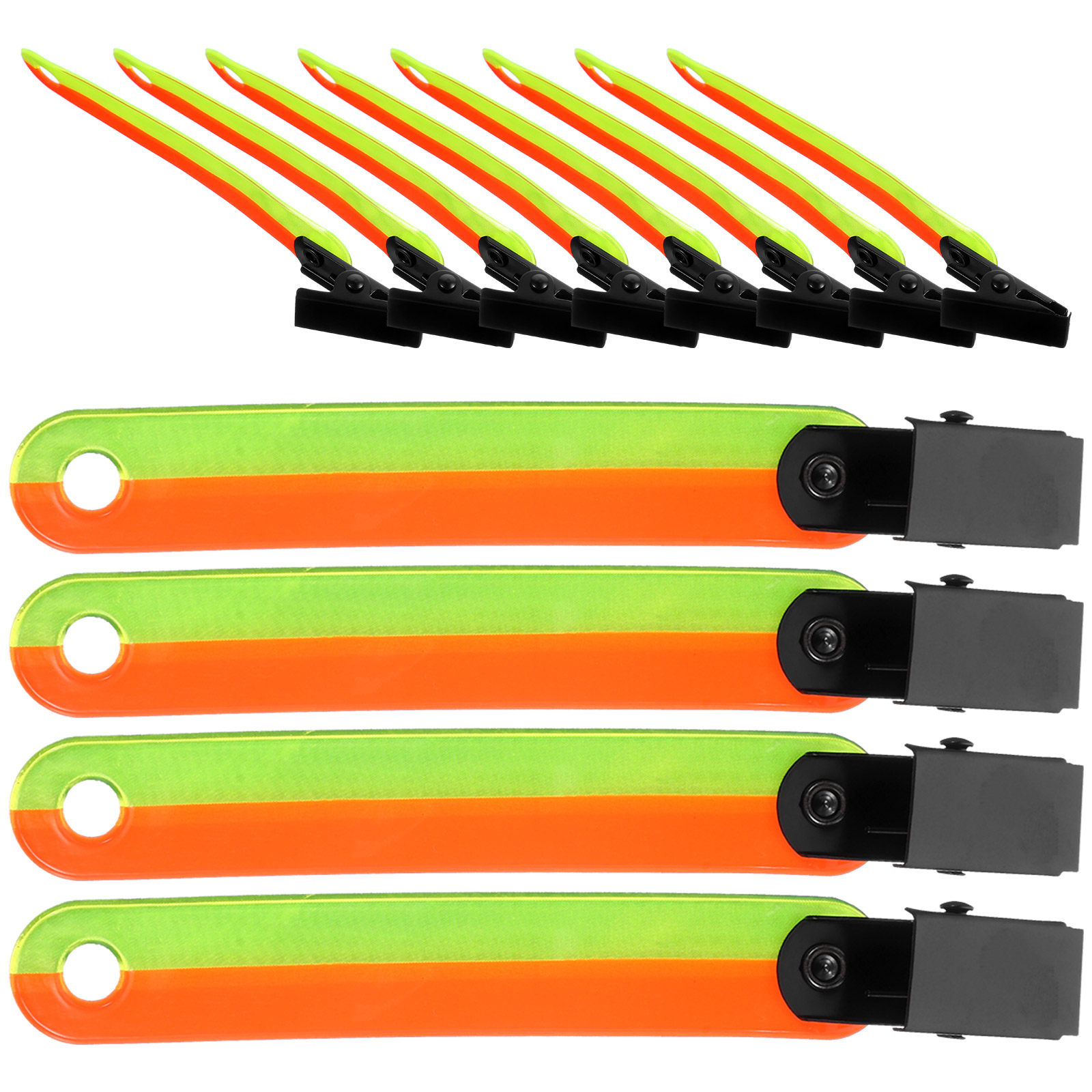 Cycling High Gear - 12Pcs Reflective Clip Fluorescent Band Reliable