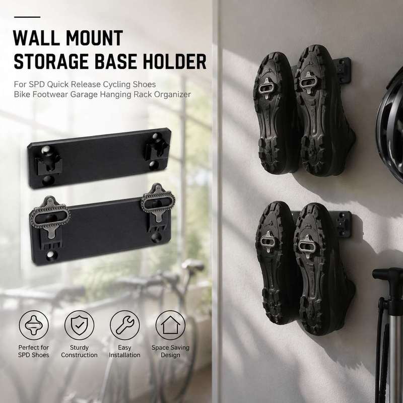 Cycling Gear Wall Hanger - Wall Mount Storage Base Holder For