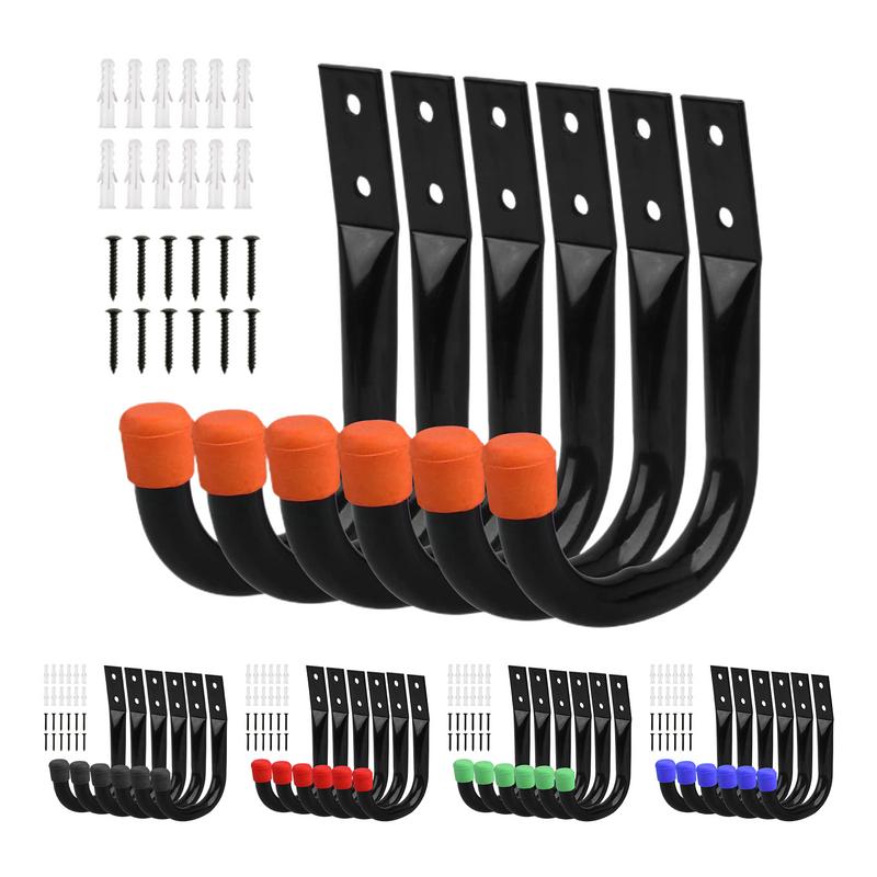Cycling Gear Wall Hanger - 6PCS/Set Bike Wall Mount Hooks Bicycle