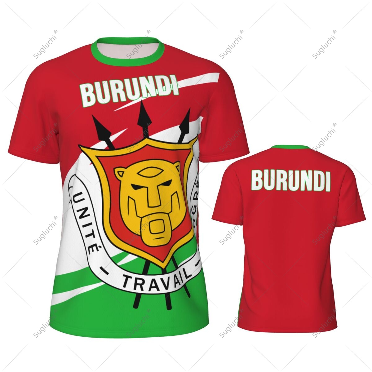 Cycling Jersey - Burundi Flag Men Sports T-shirt Women