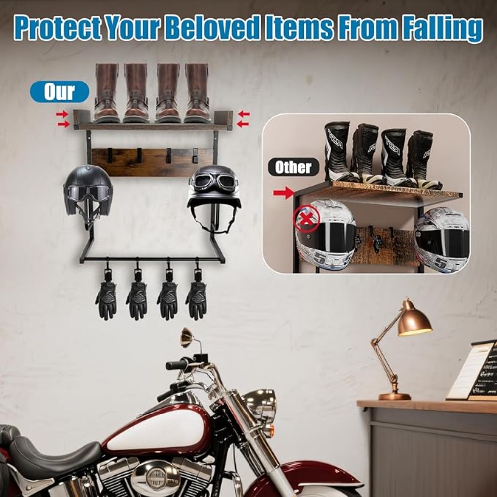 Motorcycle Helmet Holder with  - огляд і ціна Cycling Gear Wall Hanger