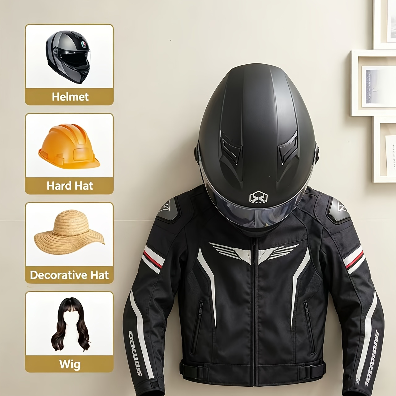 Motorcycle Helmet Holder Solid - огляд і ціна Cycling Gear Wall Hanger
