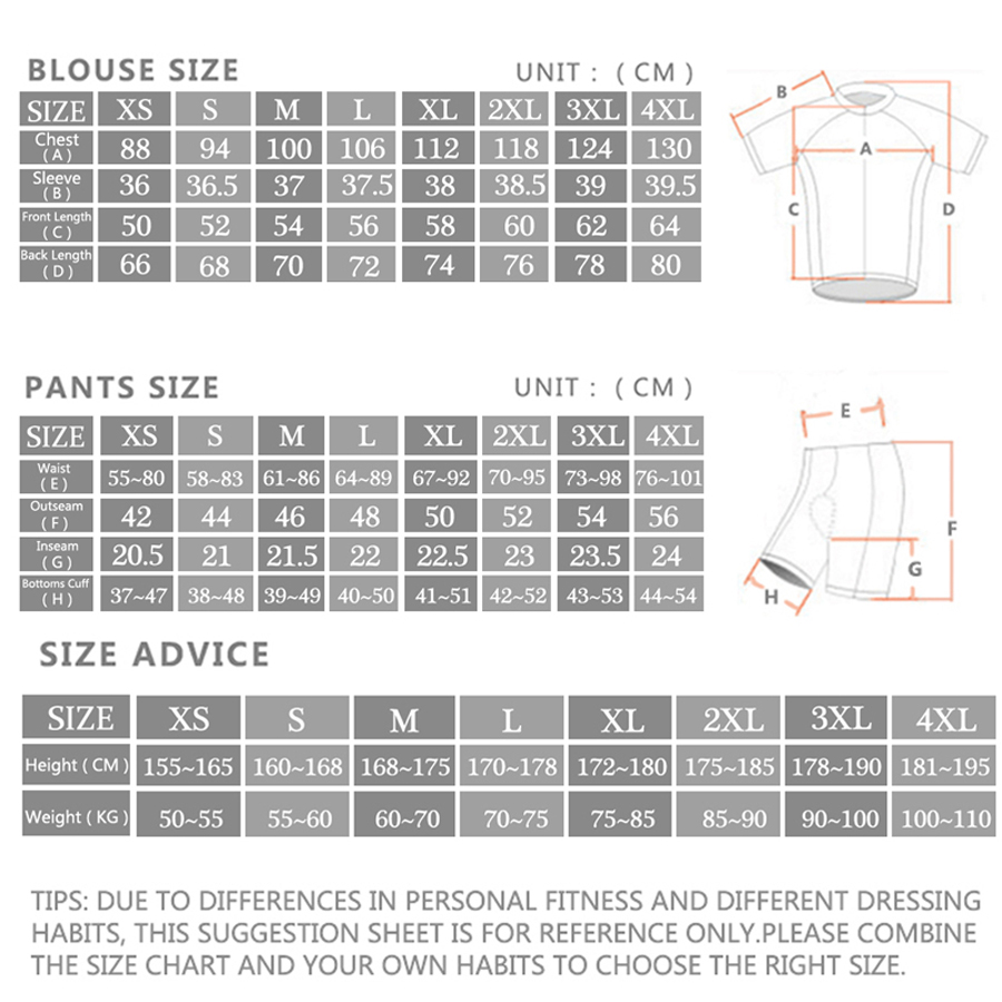 Rvouei Cycling jersey Sets Men - огляд і ціна Cycling Gear Waterproof