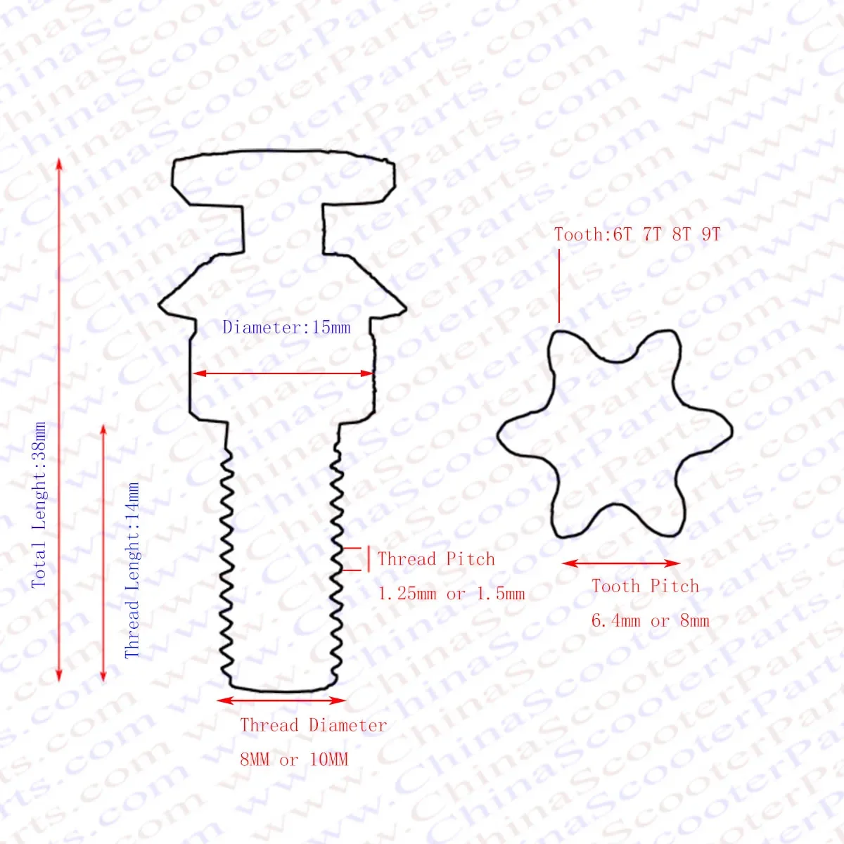 6T 7T 8T 9T 25H T8F M8 M10 Cha - огляд і ціна Cycling Gear Box